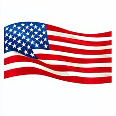 Obraz premium Waving American flag displaying vibrant colors and stars.
