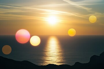 Naklejka premium High-Quality Sunlight Overlay Effects with Lens Flare, Shine, and Bright Rays