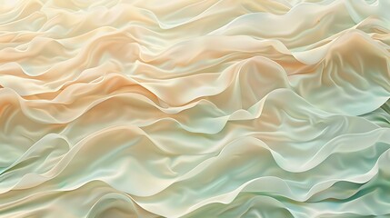 Obraz premium Gentle overlapping waves of pastel tones, resembling summer beach sand, water, and sunlight, forming a smooth camouflage pattern