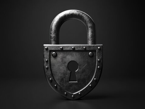 Black and White Padlock