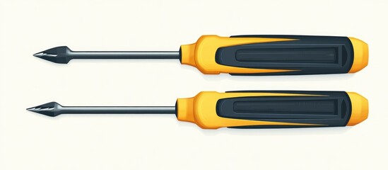 Fototapeta premium Isolated screwdrivers on a plain background