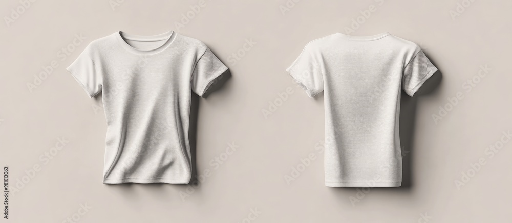 Poster flatlay mockup of a sleeveless t shirt showcasing front and back views for design presentation featu