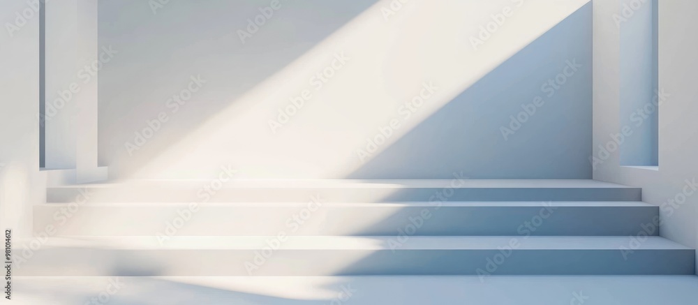 Poster 3d rendered blank background ideal for product display showcase mockup scene