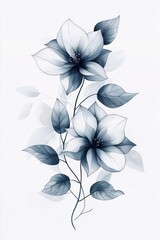 Elegant Intricate Vine Design A Soft Flowing Line Art Illustration with Organic Shapes Perfect for NatureInspired Projects and EcoFriendly Designs