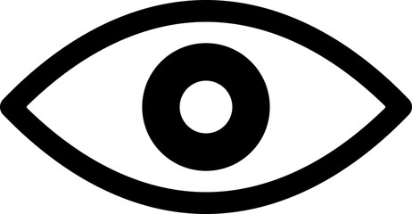 Eye icon. Eyesight symbol. Retina scan eye. Simple eye. vector.