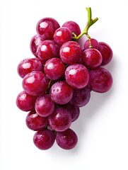 Fototapeta premium Red Grapes on White Surface