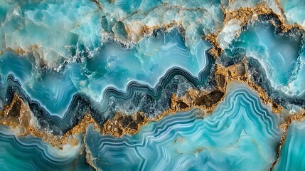 A stunning close-up of a blue agate stone showcasing intricate patterns and textures.