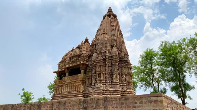 Javari Temple in khajuraho the group of monuments of hindu and jain temples in chhatarpur district, madhya pradesh, India.Unesco world heritage site.