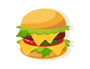 Perfect gourmet burger: fresh bun, tender meat