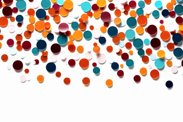 Fototapeta premium colourful 3d confetti on white background