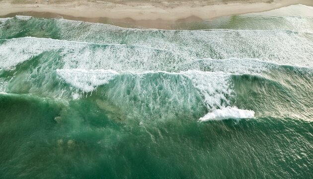 Vista a&eacute;rea das ondas do mar; abstrato