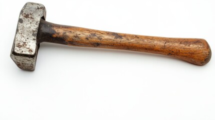 Old Hammer. Vintage Used Tool for Bricolage and Carpenter Work