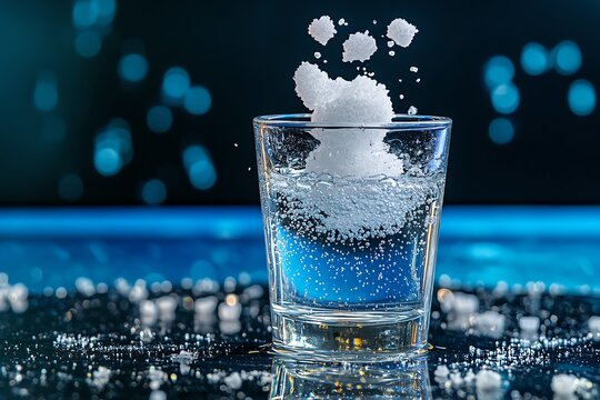 Acid and alkali combining in a neutralization reaction, forming water and a salt byproduct