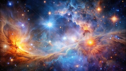 Fototapeta premium Stunning image of stars nebula on a background of outer space, stars, nebula, outer space, cosmos, galaxy, universe