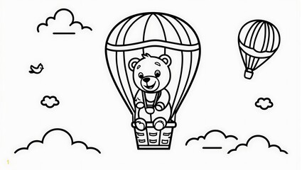 With its white background, the bear illustration provides a great canvas for creativity, allowing little ones to use their imagination to color the bear in any way they like.