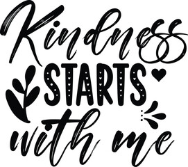 Kindness SVG Typography Vector Design, be kindness, always be kind, illustration, eps