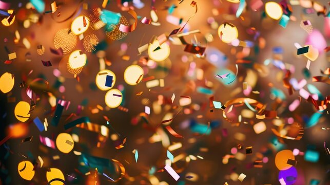 milestone birthday bash with confetti falling, making the celebration even more special and memorable.