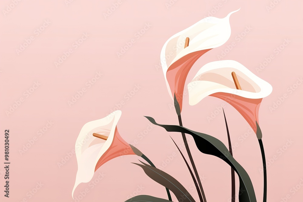 Poster abstract flower in continuous line art drawing style. one line art. carnation flower black linear de