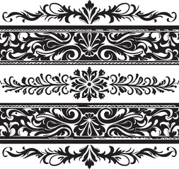 Fototapeta premium Vintage Decorative Ornamental Divider Border Vector