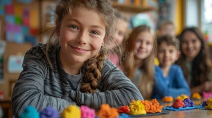 An energetic and joyful scene of a family playing together