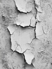 Obraz premium Cracked black and white wall
