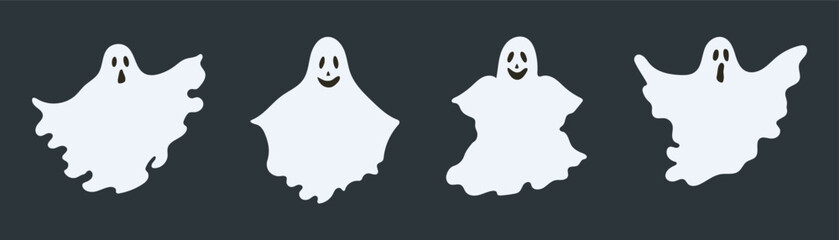 halloween ghost flat set