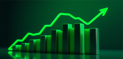 graph chart in stock trade market Growth Graph business