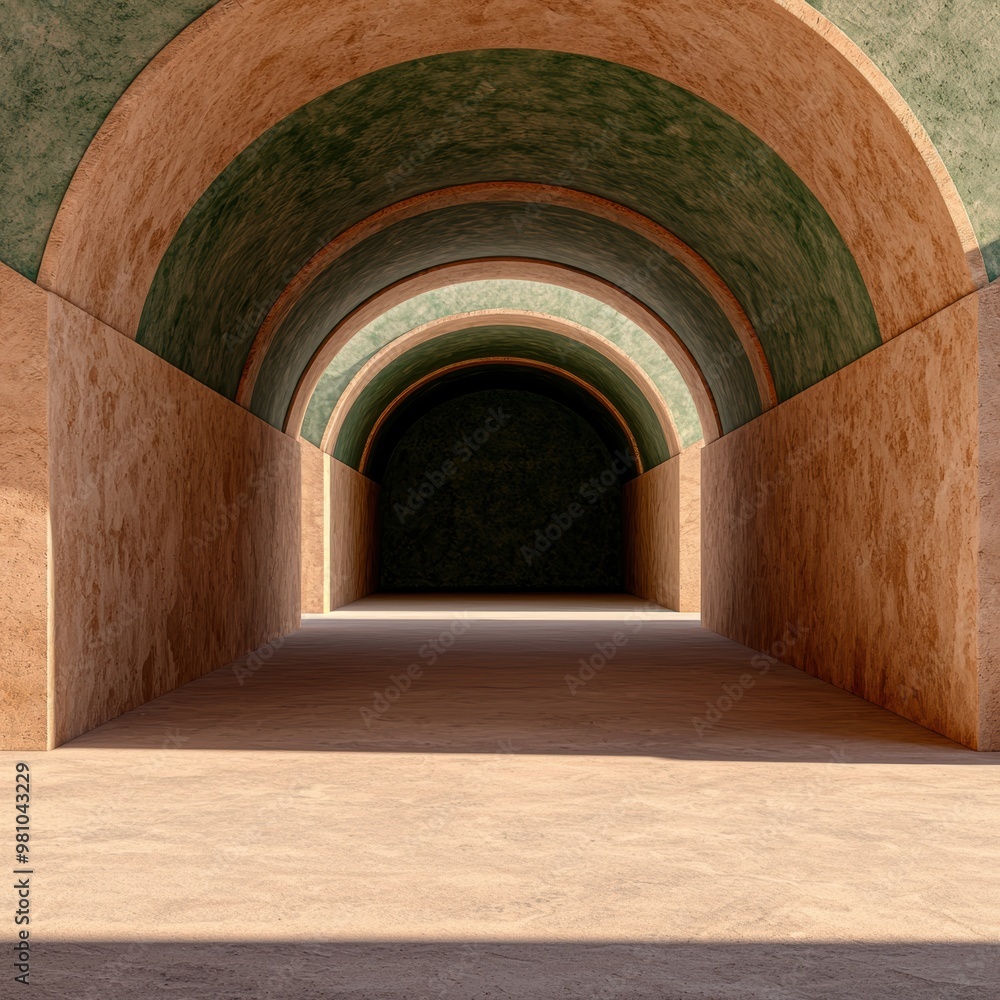 Poster serene archway in minimalist architecture design