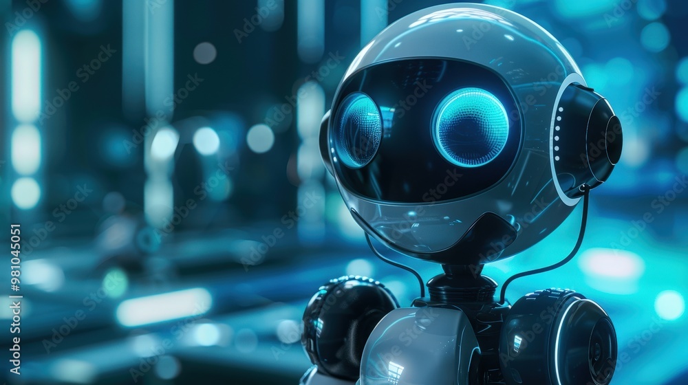 Poster use of chatbots in banking customer service.