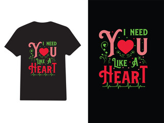 I need you like a heartbeat, Victor T-shirt design