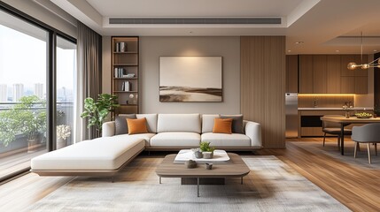 A modern apartment living room