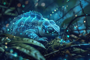 Genetically engineered organisms with advanced DNA editing in a futuristic lab. .