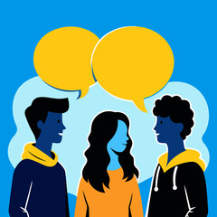 Social communication. stock illustration