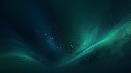 Fototapeta premium Abstract green and black background like aurora, planet space aurora background walpaper