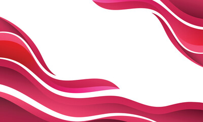 Abstract wavy red lines blank background