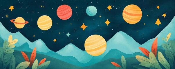 Family with binoculars, identifying stars and planets, camping stargazing, shared learning moments