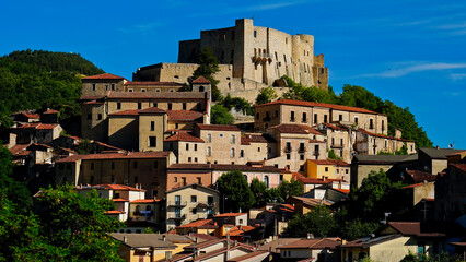 Brienza, Castello Caracciolo e borgo medievale, Potenza, Basilicata, Italia 