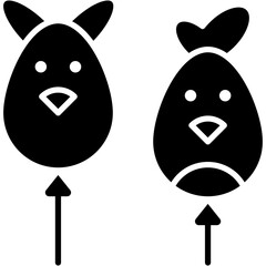 Balloon, colorful, easter, eggs, celebration Icon