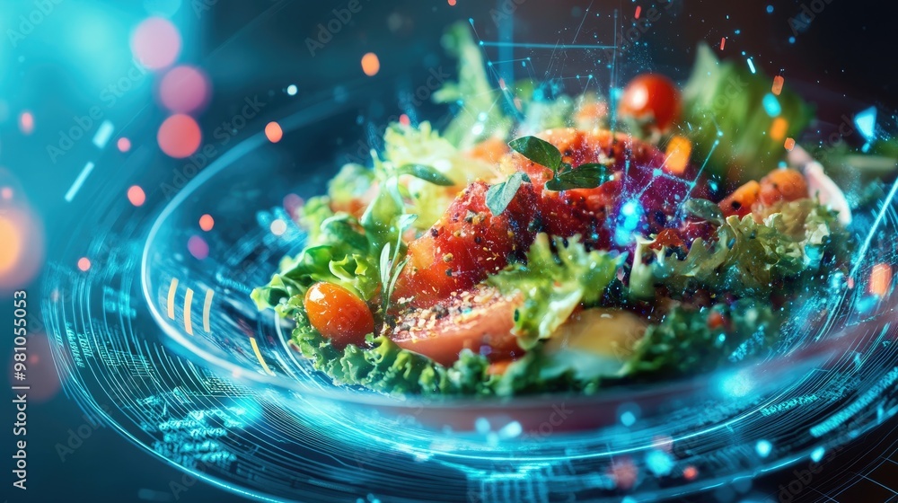 Poster researchers using ai to simulate food flavors and textures for creating new culinary experiences.