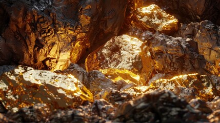 majesty of gold ore in its natural state.