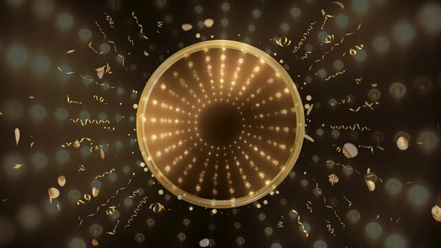 gold circle light