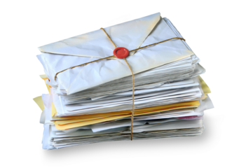 a stack of letters