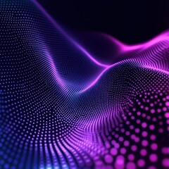 Obraz premium Abstract Purple and Blue Digital Wave