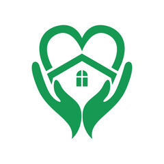 home care green house logo symbol