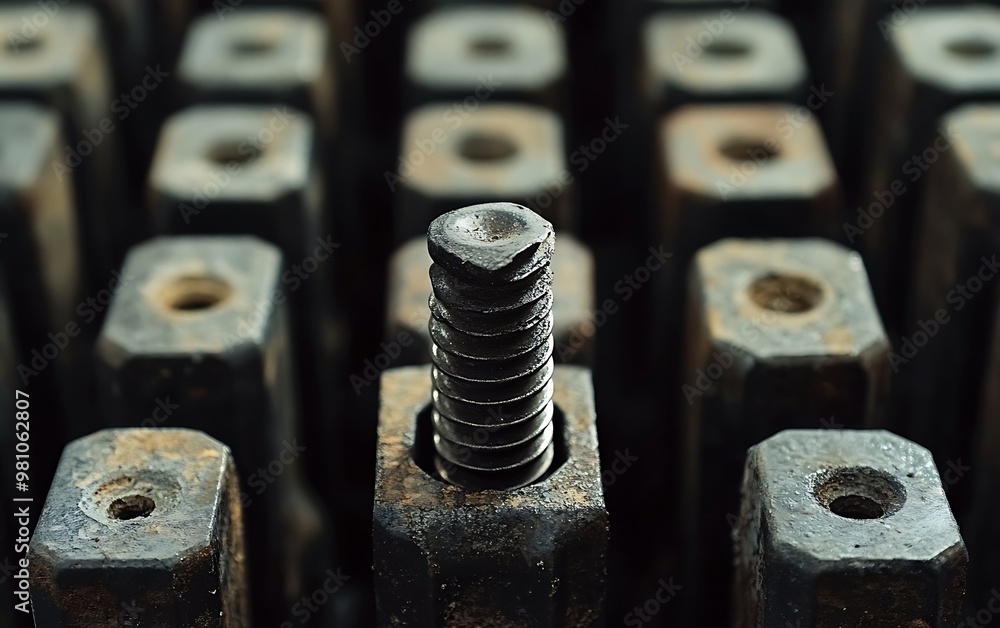 Poster integration of a screw as a vital component in a sophisticated machinery system