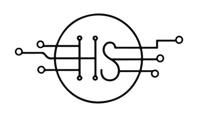 Technology HS Logo Template Vector Icon Illustration Design