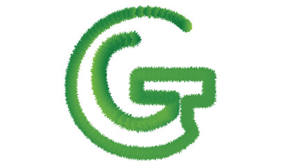 Letter G with Leaves in Negative Space. Green, Simple, Clean and Smart Logo. Initial Letter G logo. Environmental, Herbs, Nature, Leaves or Health.