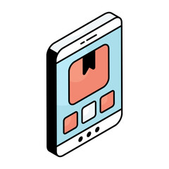 Obraz premium Perfect design icon of online parcel