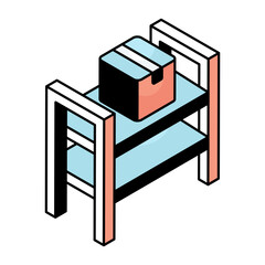 Premium download icon of parcel racksi