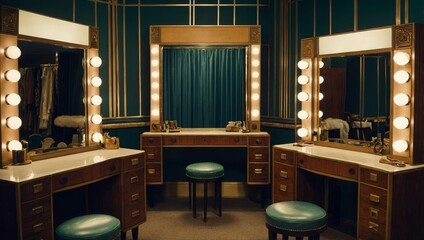 dressing room with mirrors